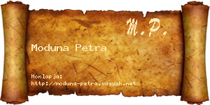 Moduna Petra névjegykártya